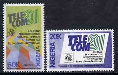 Nigeria 1991 Telecom set of 2, SG 617-18 unmounted mint*