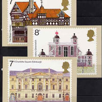 Great Britain 1975 European Architecture set of 3 PHQ cards unused and pristine