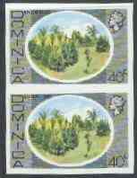 Dominica 1975-78 Bay Leaf Groves 40c imperforate pair unmounted mint, as SG 502