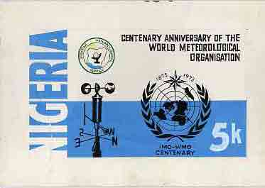 Nigeria 1973 IMO & WMO Centenary - original hand-painted artwork for 5k value (Weather Vane) by Nojim A Lasisi on board size 8.5