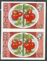 Dominica 1975-78 Tomatoes 50c imperforate pair unmounted mint, as SG 503