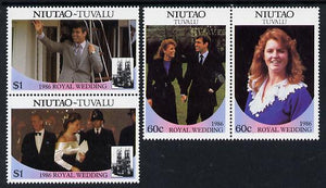Tuvalu - Niutao 1986 Royal Wedding (Andrew & Fergie) set of 4 (2 se-tenant pairs) unmounted mint