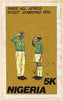 Nigeria 1977 First All Africa Scout Jamboree - original hand-painted artwork for 5k value (Scouts Saluting) by C U Okechukwu on card size 5"x8.5" endorsed 'C'
