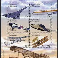 Micronesia 2003 Centenary of Powered Flight perf sheetlet containing 6 values (with APS Stamp Show imprint) unmounted mint, SG MS 1226a