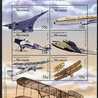 Micronesia 2003 Centenary of Powered Flight perf sheetlet containing 6 values (with APS Stamp Show imprint) unmounted mint, SG MS 1226a