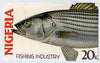 Nigeria - Original artwork essay probably intended for the 1973-74 definitive issue symbolically showing the Fishing industry (20k value) 8" x 5" on card