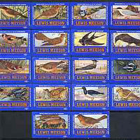 Match Box Labels - complete set of 18 British Birds, superb unused condition (Lewis Meeson)