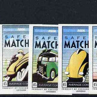 Match Box Labels - complete set of 6 + 1 Transport, superb unused condition (Asda includes packet label)