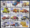Match Box Labels - complete set of 12 Trucks, superb unused condition (Blueboy)