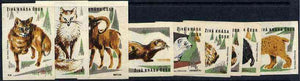 Match Box Labels - the set of 9 Animals from Animals & Birds set, superb unused condition (Czechoslovakian Ziva Krasa CSSR series)