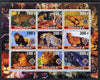 Rwanda 2000 Big Cats perf sheetlet containing complete set of 9 values each with Lions Int Logo unmounted mint