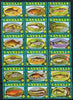 Match Box Labels - complete set of 18 Freshwater Fish, superb unused condition (Lavells) note - the label states a series of 25 but only nos 1 to 18 were ever produced