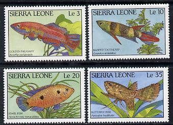 Sierra Leone 1988 Fishes set of 4 unmounted mint, SG 1126-29