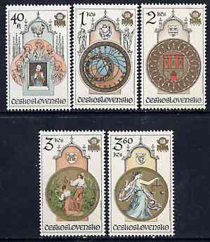Czechoslovakia 1978 'Praga 78' Stamp Exhibition (9th series - Astronomical Clock) set of 5 unmounted mint, SG 2413-17. Mi 2451-55