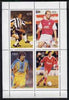 Abkhazia 1997 Football Stars perf sheetlet containing complete set of 4 values unmounted mint