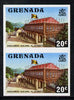 Grenada 1975 Parliament Building 20c unmounted mint imperforate pair (as SG 659)