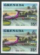 Grenada 1975 Pearls Airport 35c unmounted mint imperforate pair (as SG 661)