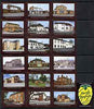 Match Box Labels - complete set of 18 + 1 Pubs & Inns, superb unused condition (Hardy Hanson)