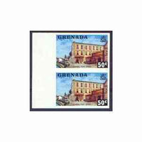 Grenada 1975 Post Office 50c unmounted mint imperforate pair (as SG 662)
