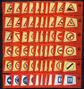 Match Box Labels - complete set of 60 Road Signs, superb unused condition (Yugoslav Drava series)