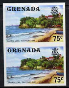 Grenada 1975 Sauteurs Bay 75c unmounted mint imperforate pair (as SG 663)