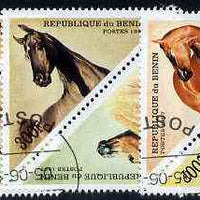Benin 1997 Horses Triangular complete set of 6 values cto used, SG 1624-29