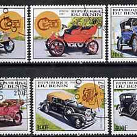 Benin 1997 Vintage Cars complete set of 6 values cto used, SG 1645-50