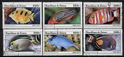 Guinea - Conakry 1997 Fish complete set of 6 values cto used