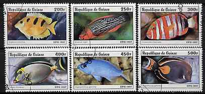 Guinea - Conakry 1997 Fish complete set of 6 values cto used