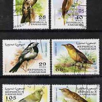 Sahara Republic 1997 Birds complete set of 6 values cto used