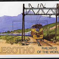 Lesotho 1984 Railways of the World unmounted mint m/sheet, unmounted mint SG MS 610