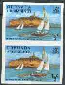 Grenada - Grenadines 1975 Yachts 1/2c unmounted mint imperforate pair (as SG 111)