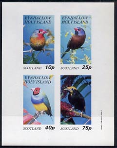Eynhallow 1982 Birds #14 imperf,set of 4 values (10p to 75p) unmounted mint