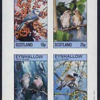 Eynhallow 1981 Birds #15 imperf,set of 4 values (10p to 75p) unmounted mint