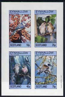 Eynhallow 1981 Birds #15 imperf,set of 4 values (10p to 75p) unmounted mint