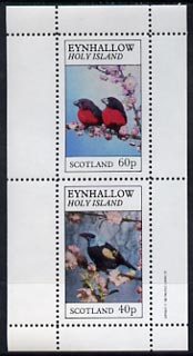 Eynhallow 1982 Love Birds perf sheetlet containing complete set of 2 values (40p & 60p) unmounted mint