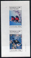 Eynhallow 1982 Love Birds imperf sheetlet containing complete set of 2 values (40p & 60p) unmounted mint