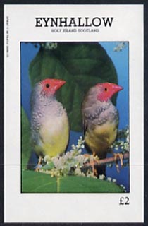 Eynhallow 1982 Love Birds imperf deluxe sheet (£2 value) unmounted mint