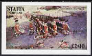 Staffa 1979 USA Bicentenary (Painting of Battle of Bunker Hill) opt'd Apollo 11 - 10th Anniversary in red imperf deluxe sheet (£2 value) unmounted mint