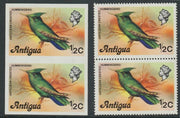 Antigua 1976 Crested Hummingbird 1/2c (without imprint) unmounted mint imperforate pair plus normal pair (SG 469Avar)