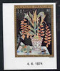 French Polynesia 1974 Paintings 20f (Flower Arrangement) imperf from limited printing, unmounted mint as SG 189