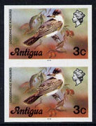 Antigua 1976 Loggerhead Kingbird 3c (with imprint) unmounted mint imperforate pair (as SG 472B)