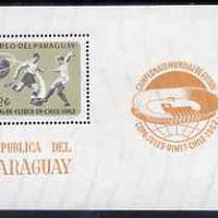 Paraguay 1962 World Football Championship perf m/sheet unmounted mint, Mi BL 24