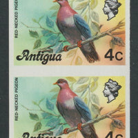 Antigua 1976 Red-necked pigeon 4c (without imprint) unmounted mint imperforate pair (as SG 473A)