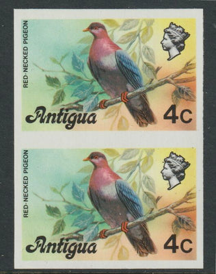 Antigua 1976 Red-necked pigeon 4c (without imprint) unmounted mint imperforate pair (as SG 473A)