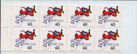 Portugal 1989 Greetings (Airplane dropping letters) 480E booklet complete and pristine, SG SB50