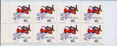 Portugal 1989 Greetings (Airplane dropping letters) 480E booklet complete and pristine, SG SB50
