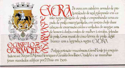 Portugal 1987 Evora-Monte Castle 100E booklet complete with first day commemorative cancel, SG SB35