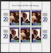 Somaliland 1999 Great People of the 20th Century - Queen Mother & Princess Diana and Martin Luther King perf sheetlet containing 6 values unmounted mint
