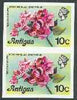 Antigua 1976 Bougainvillea 10c (without imprint) unmounted mint imperforate pair (as SG 476A)